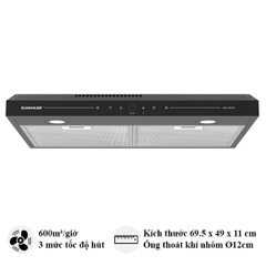 Máy hút mùi kính thẳng Sunhouse SHB72041