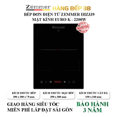 Bếp từ đơn Inverter Zemmer IHZ-339 có thể lắp âm