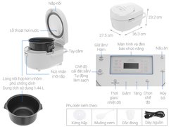 Nồi cơm điện tử Cuckoo CR-0810F 1.44 lít