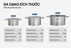 Bộ nồi inox 5 đáy Sunhouse SHG2025