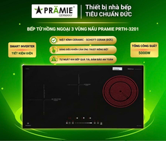 Bếp điện từ hồng ngoại 3 vùng nấu Pramie PRTH-3201