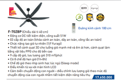 Quạt trần 6 cánh Panasonic F-70ZBP (remote)