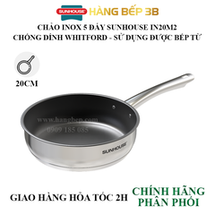 Chảo inox 5 đáy Sunhouse 20cm IN20M2