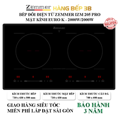 Bếp đôi điện từ Inverter Zemmer IZM-205 PRO