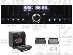 Nồi chiên không dầu Kalite 12 lít KL-1200
