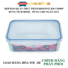 Hộp bảo quản thực phẩm ngăn mát 980ml Biozone KB-CO980P