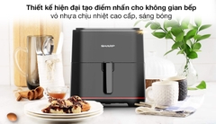 Nồi chiên không dầu Sharp KF-AF70EV-BK - 7 lít