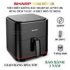 Nồi chiên không dầu Sharp KF-AF70EV-BK - 7 lít