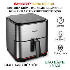 Nồi chiên không dầu Sharp KF-AF70EV-ST - 7 lít