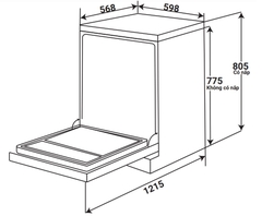 Máy rửa chén Kaff KF-SBL775B New Plus