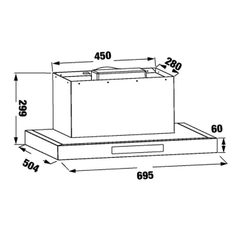 Máy hút mùi âm tủ Kaff KF-TL757UTY