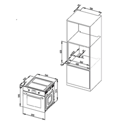 Lò nướng âm tủ Kocher 68 lít KOEU-68S08F