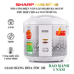 Nồi cơm điện Sharp 1.8 lít KS-181TJV