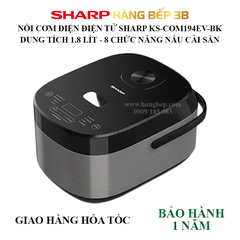 Nồi cơm điện tử Sharp 1.8 lít KS-COM194EV-BK