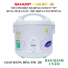 Nồi cơm điện Sharp 1.8 lít KS-N192ETV"SP"