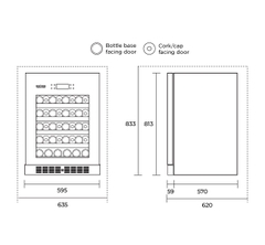 Tủ bảo quản rượu Kadeka KS54TL (chứa 54 chai)