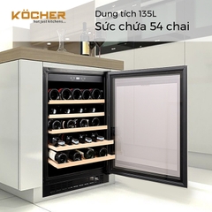 Tủ bảo quản rượu Kocher KWEU-1156B (chứa 54 chai)