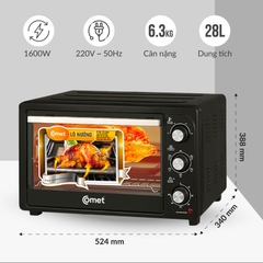 Lò nướng Comet 28 lít CM6518