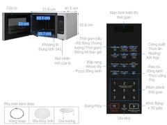 Lò vi sóng có nướng 34 lít Toshiba ER-SGS34(S1)VN