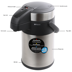 Bình thủy Inox Tiger 3 lít MAA-A302