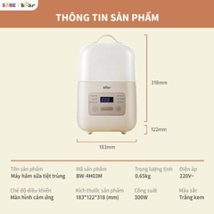 Máy hâm sữa và tiệt trùng BW-4H03M