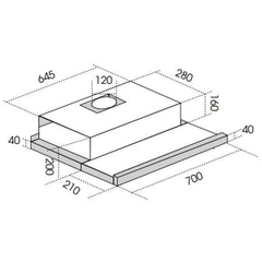 Máy hút mùi Dmestik ES/TL 4970 DMK (trắng)