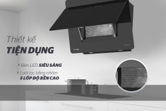 Máy hút mùi cao cấp kính vát Sunhouse Mama MMB6818-70