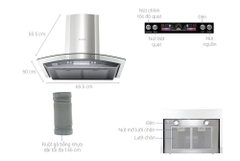Máy hút mùi kính cong Sunhouse SHB6626