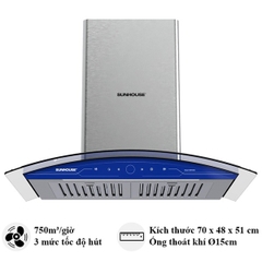 Máy hút mùi kính cong Sunhouse SHB72022