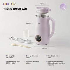 Máy làm sữa hạt Bear 600ml SB-SH06D