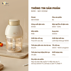 Máy xay ăm dặm Bear 0.6 lít QSJ-D02Q1