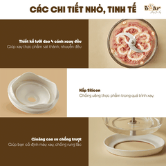 Máy xay ăm dặm Bear 0.6 lít QSJ-D02Q1