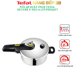Nồi áp suất inox Tefal Secure 5 Neo 4 lít P2534237 - sử dụng bếp từ