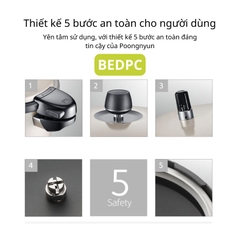 Nồi áp suất nhôm chống dính PoongNuyn BEDPC-06(IH) sử dụng bếp từ