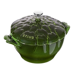 Nồi gang atisô Staub Cocotte 22cm - màu xanh basil