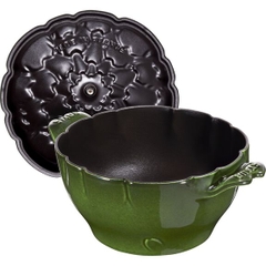 Nồi gang atisô Staub Cocotte 22cm - màu xanh basil