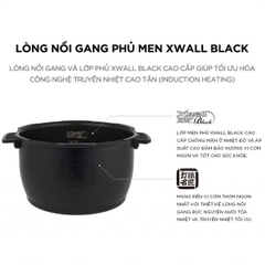 Nồi cơm điện áp suất cao tần Cuckoo 1.8 lít CRP-HWF1000F/BKBRVN