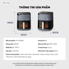 Nồi chiên không dầu Bear 6 lít AF-5H19I45