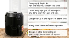 Nồi chiên không dầu Tefal 4.2 lít EY201815