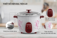 Nồi cơm điện nắp rời Sunhouse 2.8 lít SHD8138