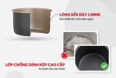 Nồi cơm điện Sunhouse SHD8663V 1.8 lít
