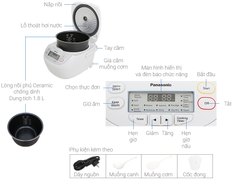 Nồi cơm điện tử Panasonic 1.8 lít SR-CL188WRAM