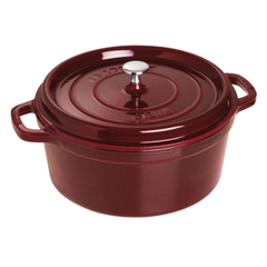 Nồi gang Staub Cocotte 20cm - màu đỏ mận