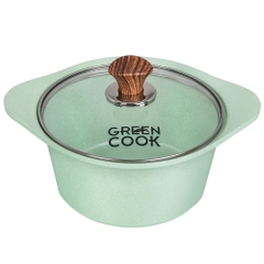 Nồi đúc men đá xanh ngọc Green Cook 20cm GCS05-20IH