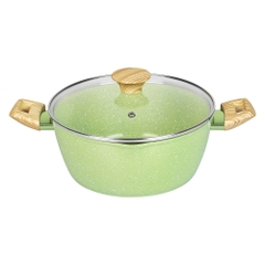 Nồi men đá miệng rót Green Cook 24cm GCS231-24IH