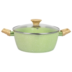 Nồi men đá miệng rót Green Cook 24cm GCS231-24IH