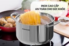 Nồi inox 3 đáy 24cm Sunhouse SHG301-24