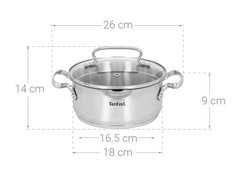 Nồi inox Tefal Duetto Plus 18cm G7194355