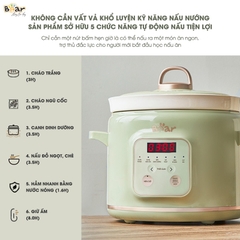 Nồi nấu chậm Bear 2 lít SB-NNC20 bảng Tiếng Việt