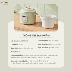 Nồi nấu chậm Bear 2 lít SB-NNC20 bảng Tiếng Việt